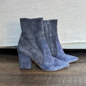 Loeffler Randall Suede Isla Ankle Boots in Blue - Size 8.5 B